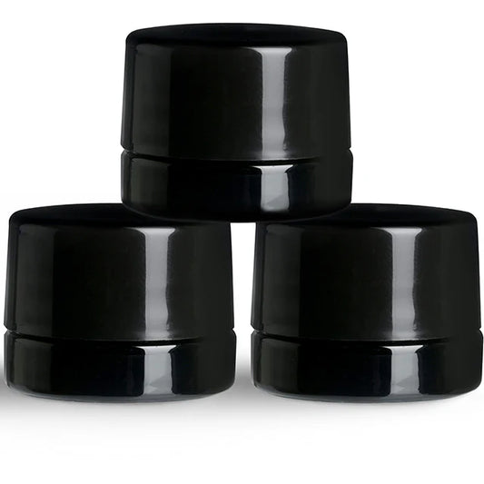 Jar 5ML Round Black Gloss 360ct Case