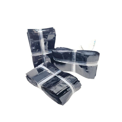Mylar Bag 1/2OZ Opaque Black Single Zipper 50CT