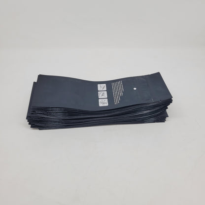 Mylar Bag 2.5x9 Double Zipper Opaque Black 100CT