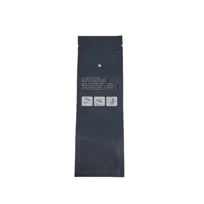 Mylar Bag 2.5x9 Double Zipper Opaque Black 100CT
