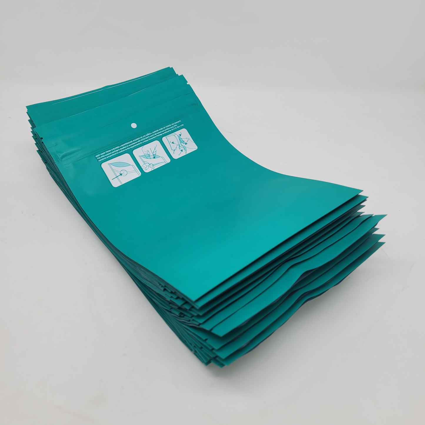 Mylar Bags 1OZ Opaque Double Zipper 100CT