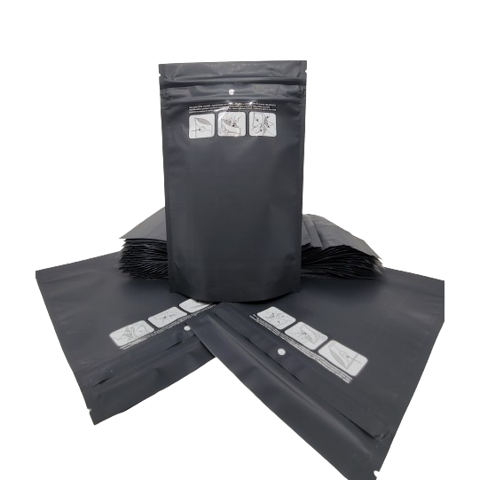 Mylar Bags 1OZ Opaque Double Zipper 100CT