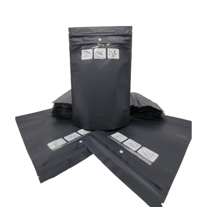 Mylar Bags 1OZ Opaque Double Zipper 100CT