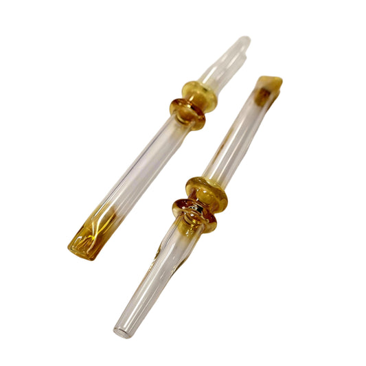 Nectar Collector 6" Glass 2 rings Gold Fumed