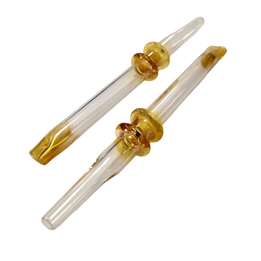 Nectar Collector 6" Glass 2 rings Gold Fumed
