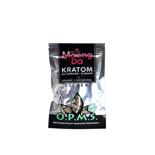 OPMS Kratom Caps 120CT Silver Maeng Da Red
