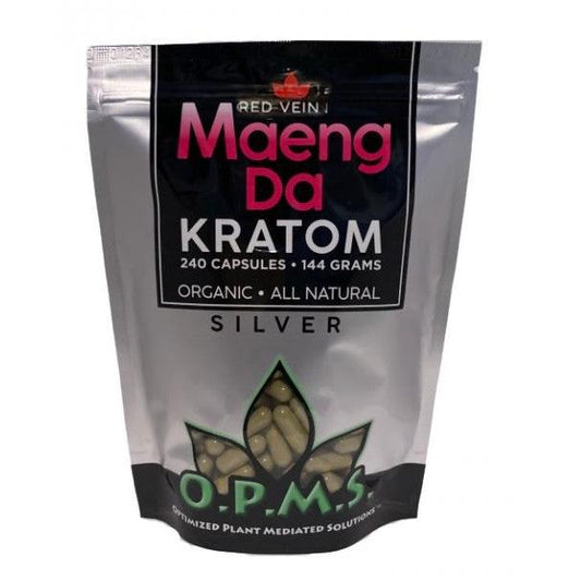 OPMS Kratom Caps 240CT Silver Maeng Da Red