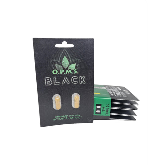 OPMS Kratom Caps 2CT Black 10CT