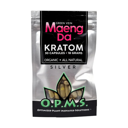 OPMS Kratom Caps 30CT Silver Maeng Da Green