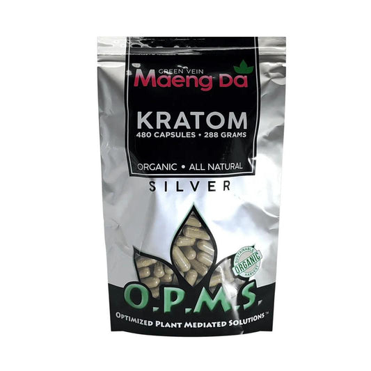 OPMS Kratom Caps 480CT Silver Maeng Da Green