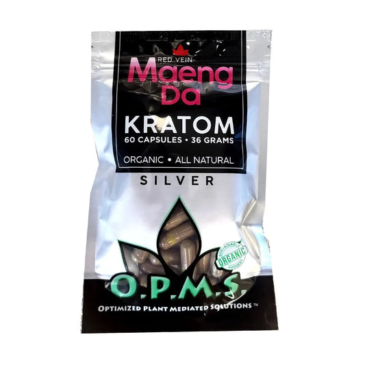 OPMS Kratom Caps 60CT Silver Maeng Da Red