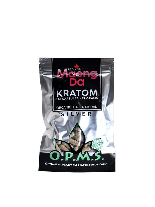 OPMS Kratom Caps 120CT Silver Maeng Da Red