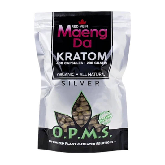 OPMS Kratom Caps 480CT Silver Maeng Da Red