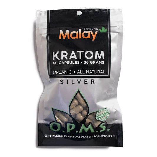 OPMS Kratom Caps 60CT Silver Malay