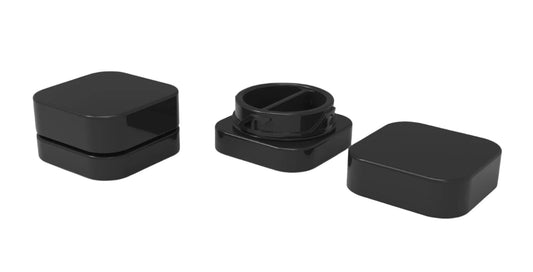 Jar 9ML Square Black Split 360ct Case