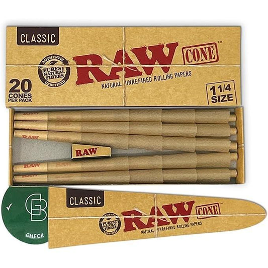 Raw Cones 1 1/4 Classic 20CT / 12CT Box