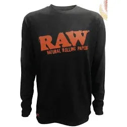 Raw Long Sleeve Black Shirt L