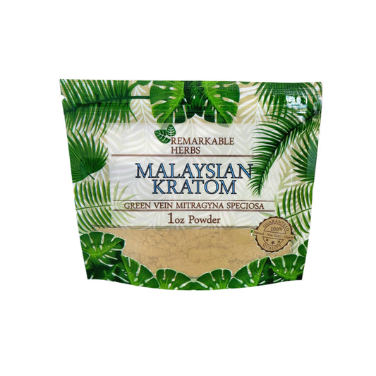Remarkable Herbs Kratom Powder 1OZ Malaysian Green