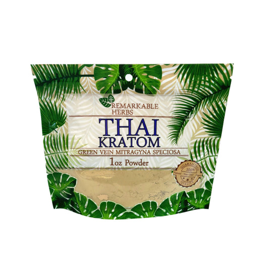 Remarkable Herbs Kratom Powder 1OZ Thai Green