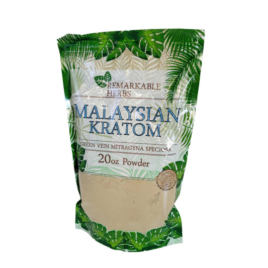 Remarkable Herbs Kratom Powder 20OZ Malaysian Green