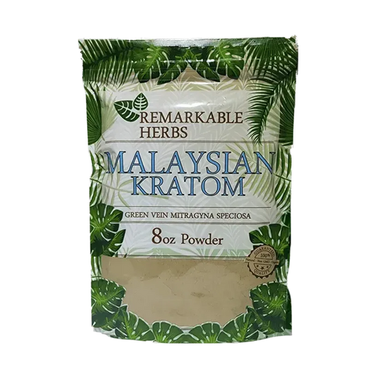 Remarkable Herbs Kratom Powder 8OZ Malaysian Green