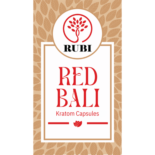 Rubi Kratom Capsules Red Bali
