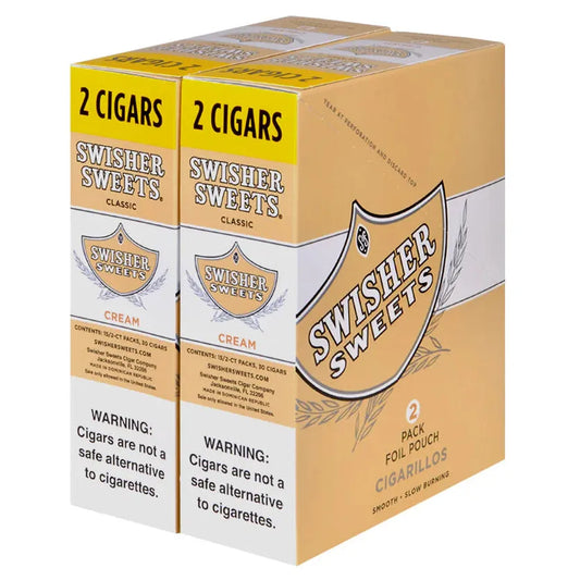 Swisher Sweet Cigarillos 2CT Cream 30CT Box