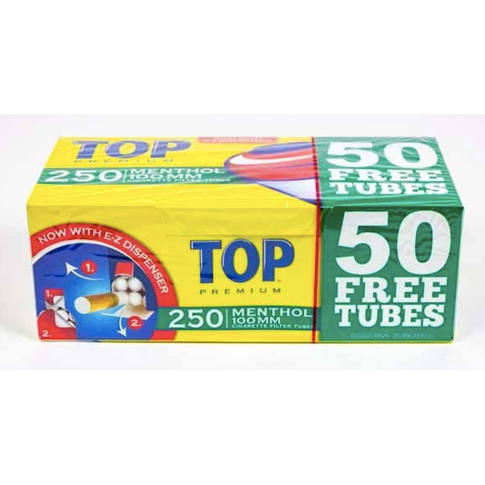 TOP Tubes 250CT Menthol 100MM 4CT Pack