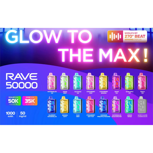Vozol Disposable Vape Rave 50000 5ct Box