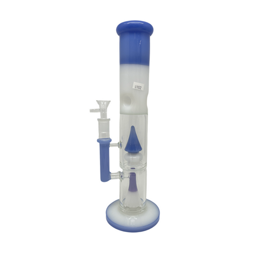 Waterpipe 13" Purple & White Flat Base Cone Perc