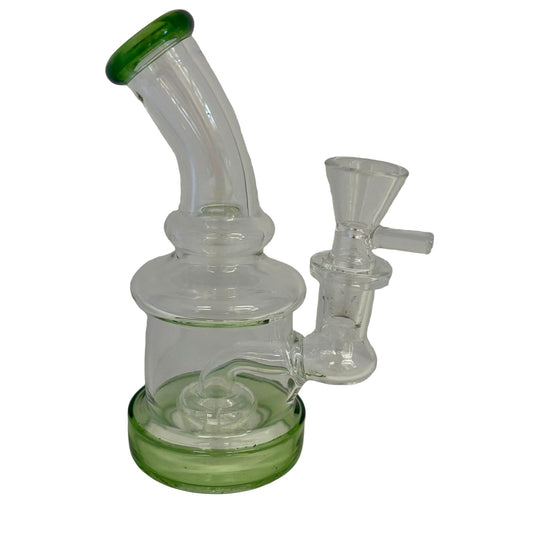 Waterpipe 6" Bend Tube Round Perc