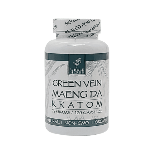 Whole Herbs Kratom Caps 120CT Maeng Da Green
