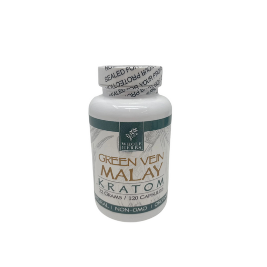 Whole Herbs Kratom Caps 120CT Malay Green