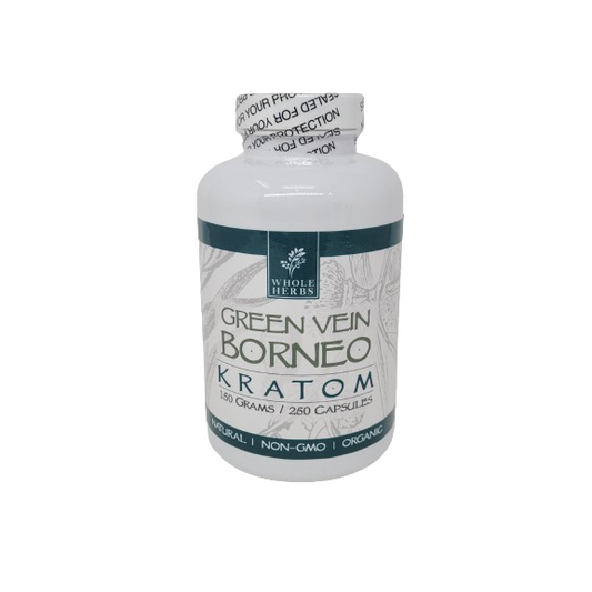 Whole Herbs Kratom Caps 250CT Borneo Green