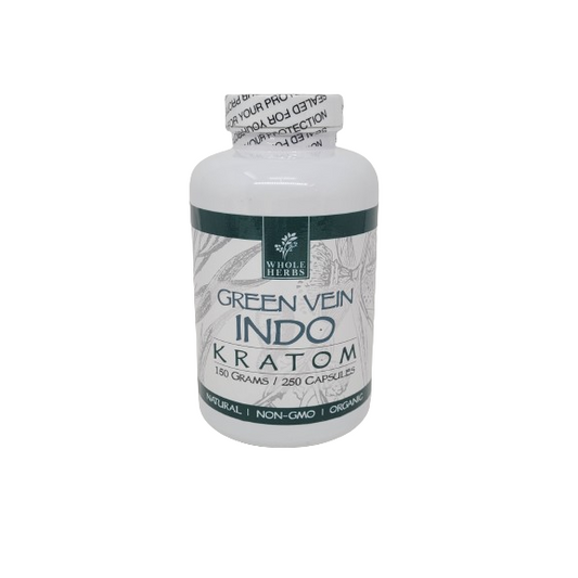 Whole Herbs Kratom Caps 250CT Indo Green