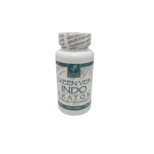 Whole Herbs Kratom Caps 60CT Indo Green