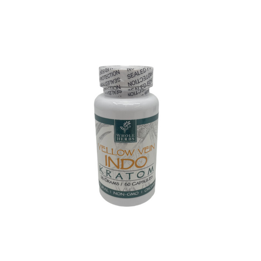 Whole Herbs Kratom Caps 60CT Indo Yellow