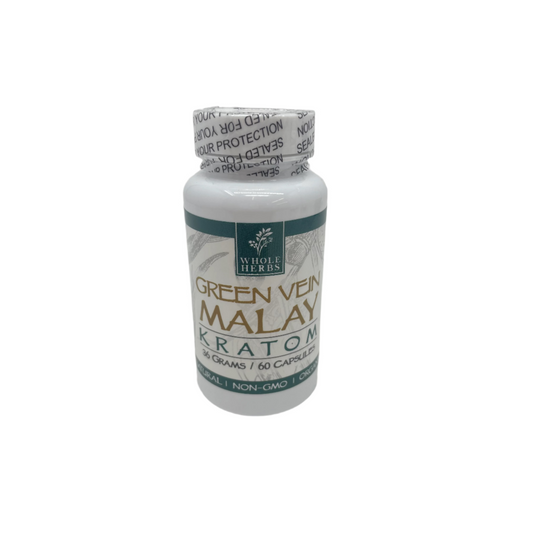 Whole Herbs Kratom Caps 60CT Malay Green