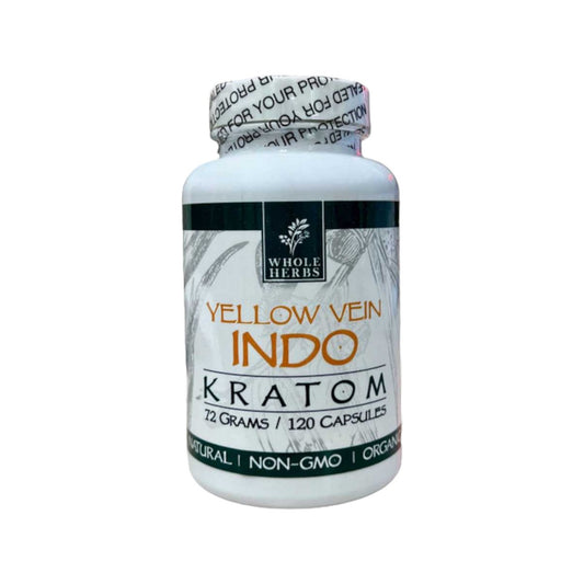 Whole Herbs Kratom Caps 120CT Indo Yellow