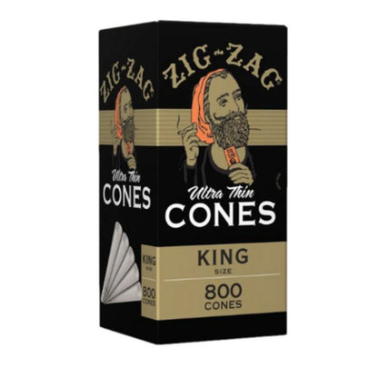 Zig Zag Cones King Ultra Thin Bulk 800CT