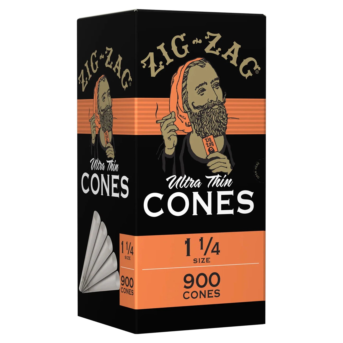 Zig Zag Cones 1 & 1/4 Ultra Thin Bulk 900CT