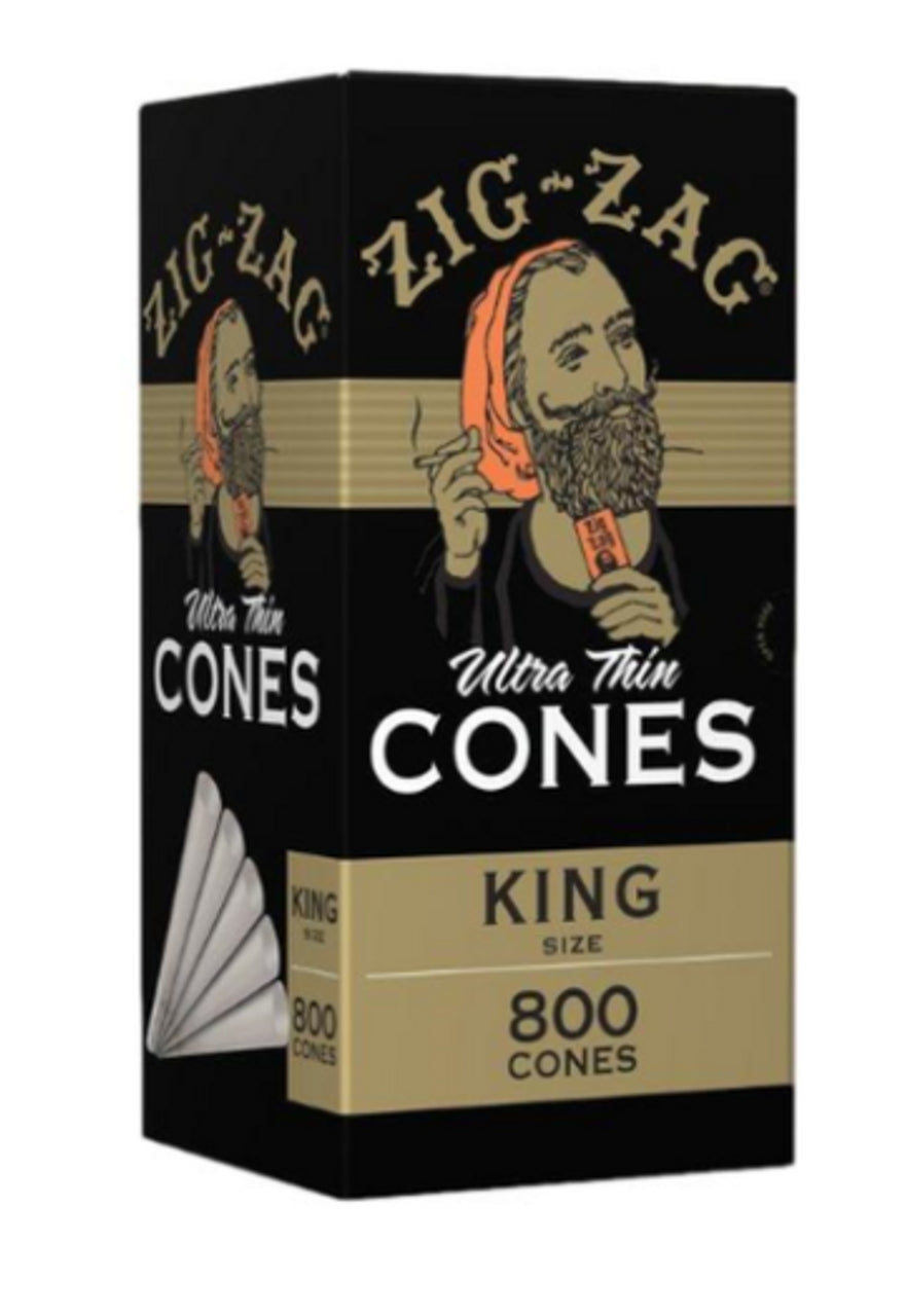 Zig Zag Cones King Ultra Thin Bulk 800CT