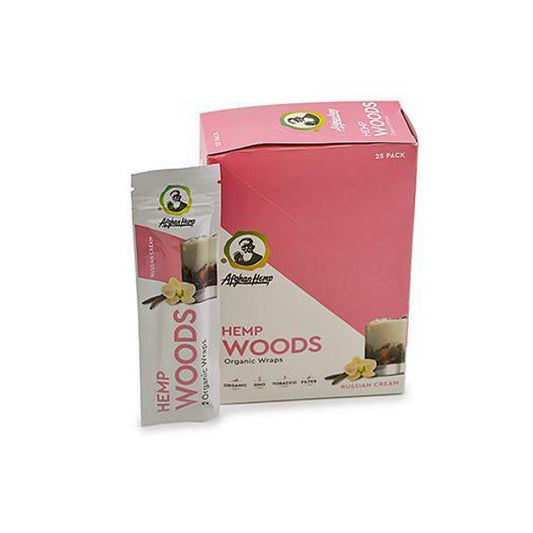 Afghan Hemp Wraps 2CT Woods Bubble Gum 25CT Box