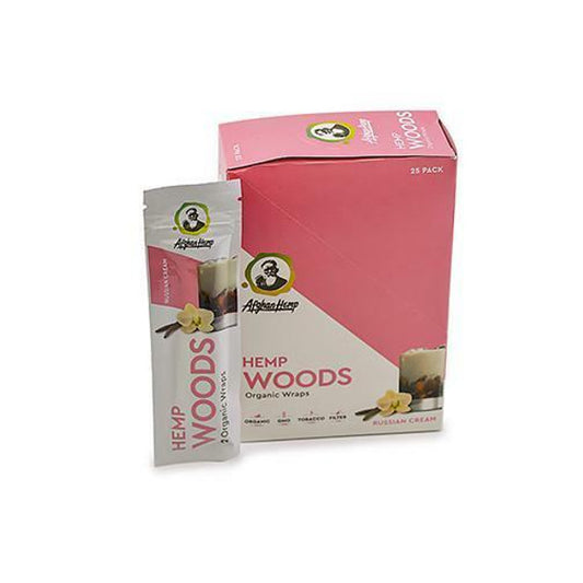 Afghan Hemp Wraps 2CT Woods Russian Cream 25CT Box