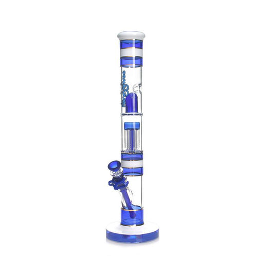 Glass Guru Waterpipe 17" 8 Arm Perc Multi Layered