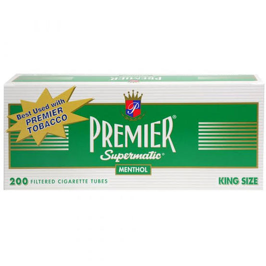 Premier Tubes 200 Count Menthol 5 Count Pack